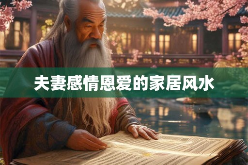 夫妻感情恩爱的家居风水