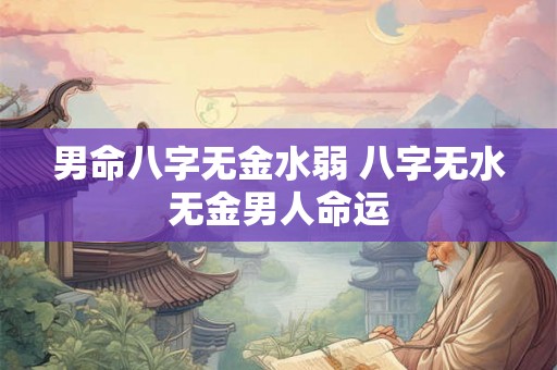 男命八字无金水弱 八字无水无金男人命运 男命八字无金水弱 八字无水无金男人命运