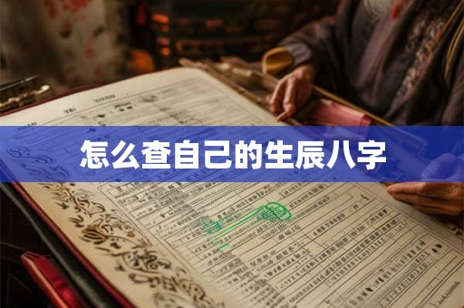 怎么查自己的生辰八字 怎么查自己的生辰八字