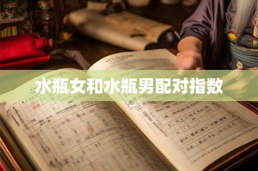 水瓶女和水瓶男配对指数