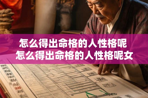 怎么得出命格的人性格呢 怎么得出命格的人性格呢女生 怎么得出命格的人性格呢 怎么得出命格的人性格呢女生