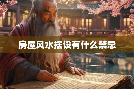 房屋风水摆设有什么禁忌