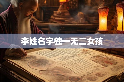 李姓名字独一无二女孩