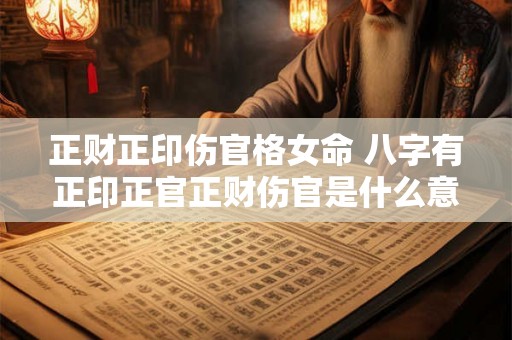 正财正印伤官格女命 八字有正印正官正财伤官是什么意思