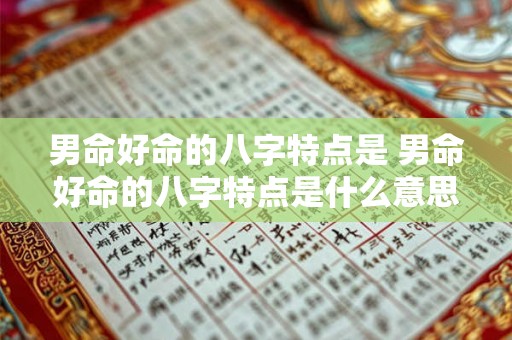 男命好命的八字特点是 男命好命的八字特点是什么意思