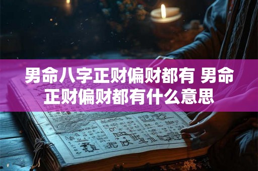 男命八字正财偏财都有 男命正财偏财都有什么意思 男命八字正财偏财都有 男命正财偏财都有什么意思