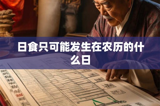 日食只可能发生在农历的什么日 日食只可能发生在农历的什么日