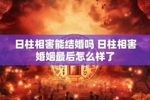 日柱相害能结婚吗 日柱相害婚姻最后怎么样了 日柱相害能结婚吗 日柱相害婚姻最后怎么样了