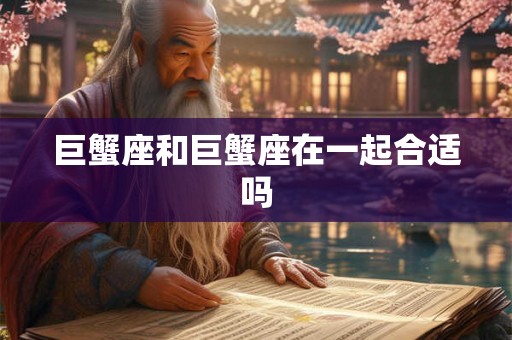 巨蟹座和巨蟹座在一起合适吗 巨蟹座和巨蟹座在一起合适吗
