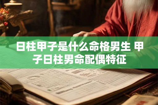 日柱甲子是什么命格男生 甲子日柱男命配偶特征 日柱甲子是什么命格男生 甲子日柱男命配偶特征