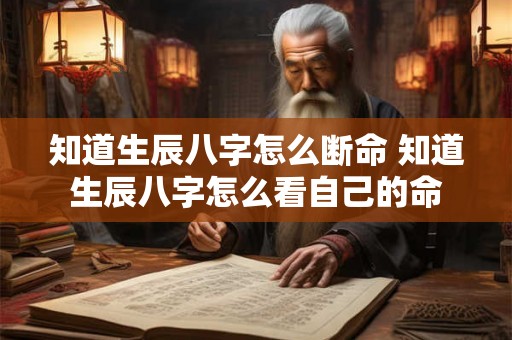 知道生辰八字怎么断命 知道生辰八字怎么看自己的命 知道生辰八字怎么断命 知道生辰八字怎么看自己的命
