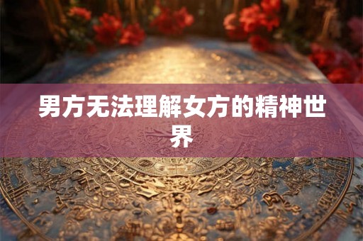 男方无法理解女方的精神世界 男方无法理解女方的精神世界