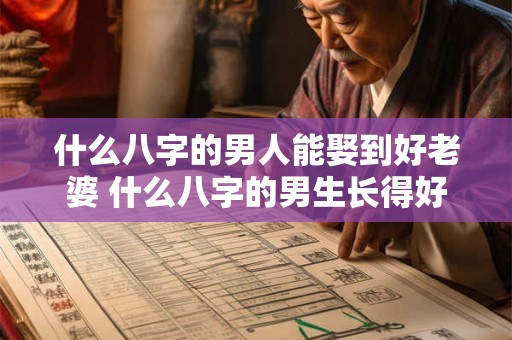 什么八字的男人能娶到好老婆 什么八字的男生长得好看