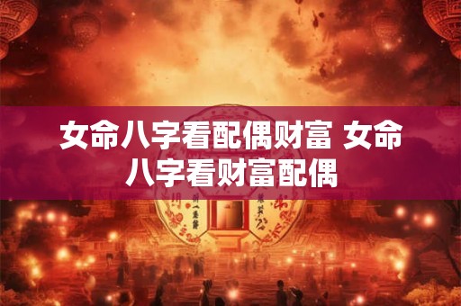 女命八字看配偶财富 女命八字看财富配偶 女命八字看配偶财富 女命八字看财富配偶