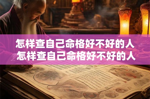 怎样查自己命格好不好的人 怎样查自己命格好不好的人是谁 怎样查自己命格好不好的人 怎样查自己命格好不好的人是谁