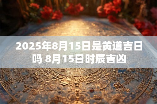 2025年8月15日是黄道吉日吗 8月15日时辰吉凶 2025年8月15日是黄道吉日吗 8月15日时辰吉凶