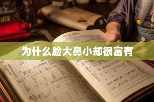 为什么脸大鼻小却很富有