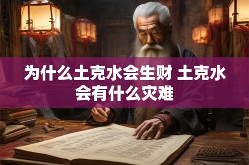 为什么土克水会生财 土克水会有什么灾难
