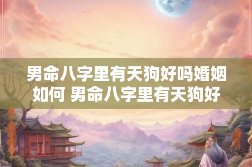男命八字里有天狗好吗婚姻如何 男命八字里有天狗好吗婚姻如何化解 男命八字里有天狗好吗婚姻如何 男命八字里有天狗好吗婚姻如何化解