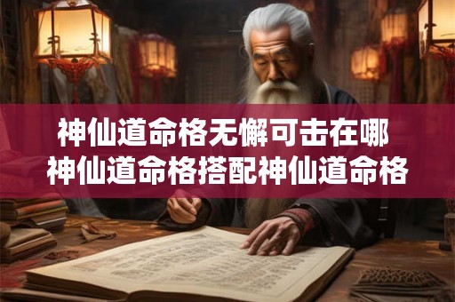 神仙道命格无懈可击在哪 神仙道命格搭配神仙道命格 神仙道命格无懈可击在哪 神仙道命格搭配神仙道命格