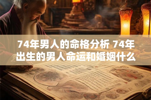 74年男人的命格分析 74年出生的男人命运和婚姻什么情况 74年男人的命格分析 74年出生的男人命运和婚姻什么情况