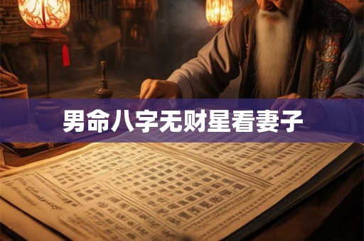男命八字无财星看妻子 男命八字无财星看妻子