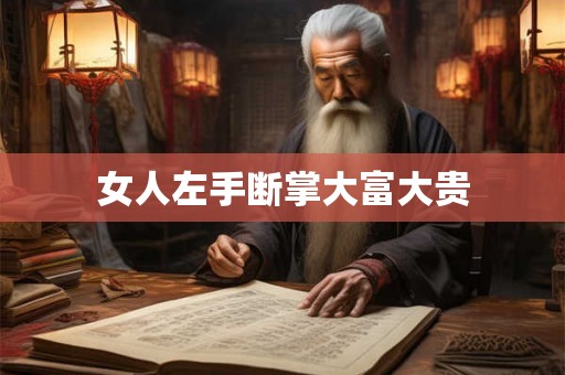 女人左手断掌大富大贵