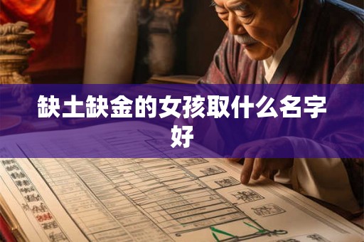 缺土缺金的女孩取什么名字好