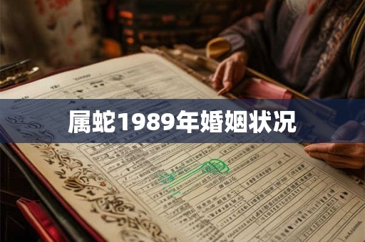属蛇1989年婚姻状况 属蛇1989年婚姻状况