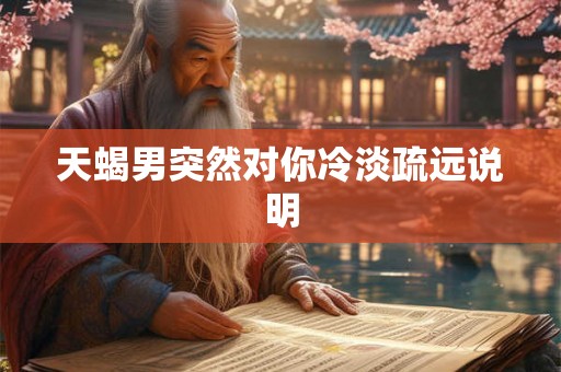 天蝎男突然对你冷淡疏远说明 天蝎男突然对你冷淡疏远说明