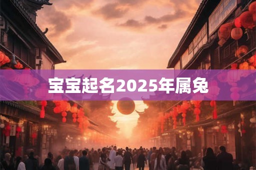 宝宝起名2025年属兔