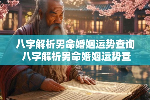 八字解析男命婚姻运势查询 八字解析男命婚姻运势查询大全