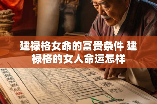 建禄格女命的富贵条件 建禄格的女人命运怎样 建禄格女命的富贵条件 建禄格的女人命运怎样