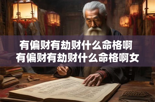有偏财有劫财什么命格啊 有偏财有劫财什么命格啊女生 有偏财有劫财什么命格啊 有偏财有劫财什么命格啊女生