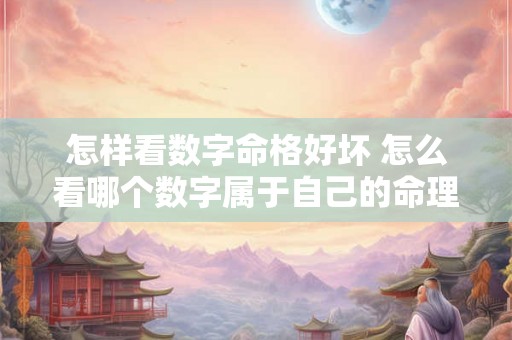 怎样看数字命格好坏 怎么看哪个数字属于自己的命理