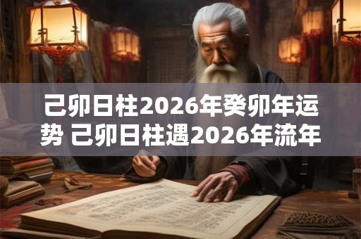 己卯日柱2026年癸卯年运势 己卯日柱遇2026年流年运势 己卯日柱2026年癸卯年运势 己卯日柱遇2026年流年运势
