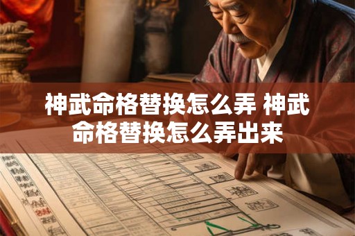 神武命格替换怎么弄 神武命格替换怎么弄出来 神武命格替换怎么弄 神武命格替换怎么弄出来