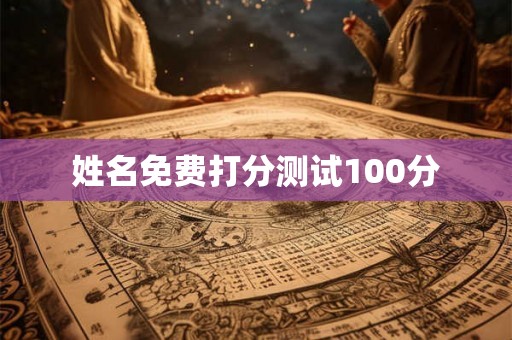 姓名免费打分测试100分