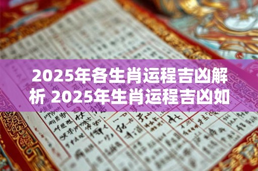 2025年各生肖运程吉凶解析 2025年生肖运程吉凶如何 2025年各生肖运程吉凶解析 2025年生肖运程吉凶如何