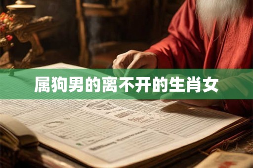 属狗男的离不开的生肖女 属狗男的离不开的生肖女