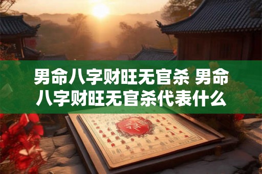 男命八字财旺无官杀 男命八字财旺无官杀代表什么