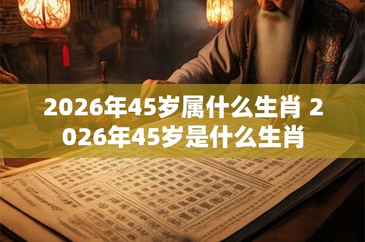 2026年45岁属什么生肖 2026年45岁是什么生肖 2026年45岁属什么生肖 2026年45岁是什么生肖