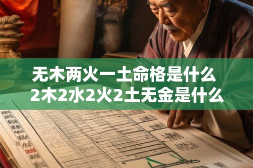 无木两火一土命格是什么 2木2水2火2土无金是什么命 无木两火一土命格是什么 2木2水2火2土无金是什么命