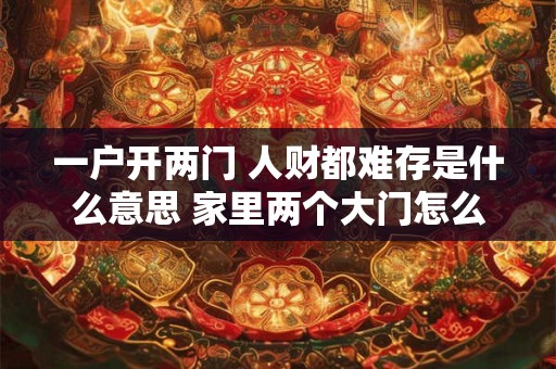 一户开两门 人财都难存是什么意思 家里两个大门怎么化解 一户开两门 人财都难存是什么意思 家里两个大门怎么化解