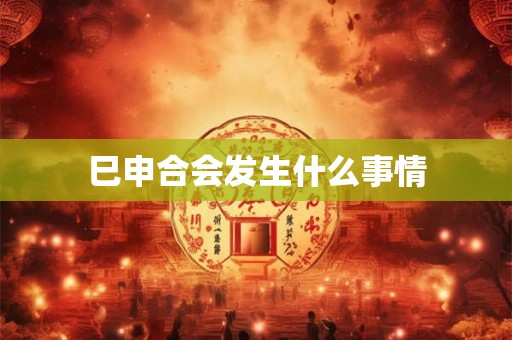 巳申合会发生什么事情 巳申合会发生什么事情