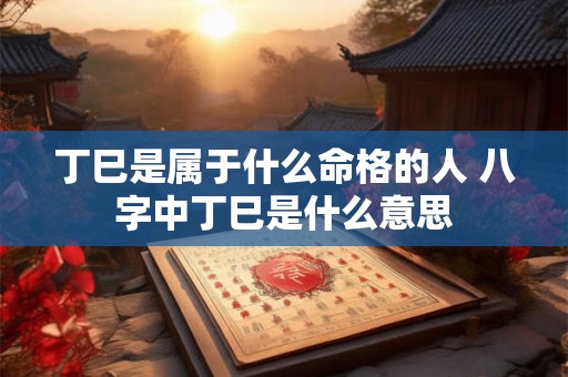 丁巳是属于什么命格的人 八字中丁巳是什么意思