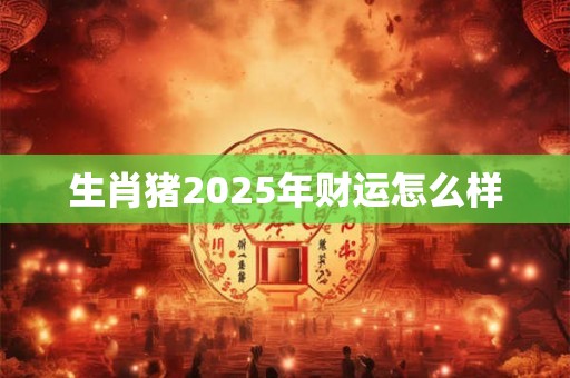 生肖猪2025年财运怎么样 生肖猪2025年财运怎么样