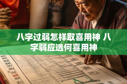 八字过弱怎样取喜用神 八字弱应选何喜用神 八字过弱怎样取喜用神 八字弱应选何喜用神