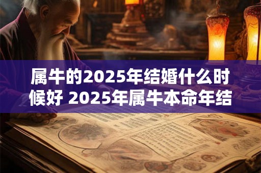 属牛的2025年结婚什么时候好 2025年属牛本命年结婚吉日