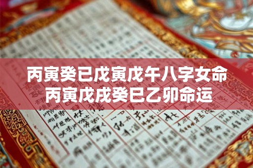 丙寅癸已戊寅戊午八字女命 丙寅戊戌癸巳乙卯命运 丙寅癸已戊寅戊午八字女命 丙寅戊戌癸巳乙卯命运